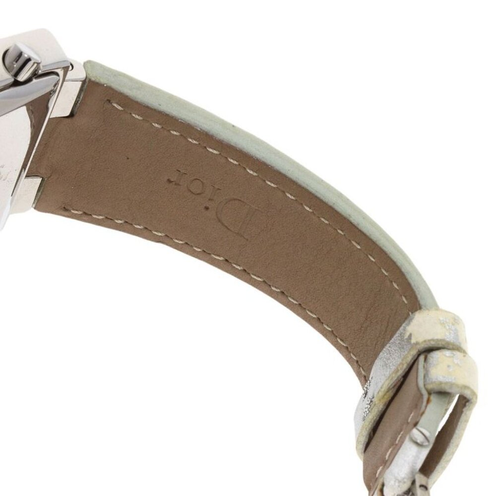 Dior Christian Riva Spark Ring Chronograph Watch SS Leather - Picture 13 of 15